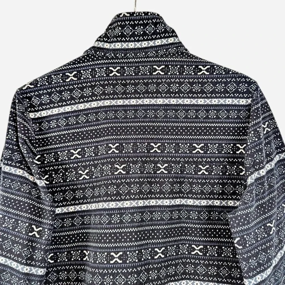 JACHS New York Cabin Mock Neck Fair Isle Fleece Pullover XL - Picture 6 of 8